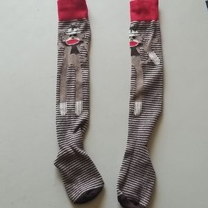 Knee-high monkey socks